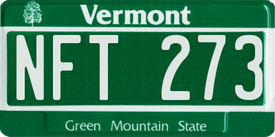 VT license plate NFT273