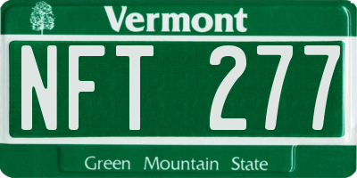 VT license plate NFT277
