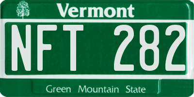 VT license plate NFT282