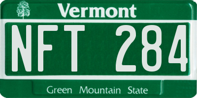 VT license plate NFT284