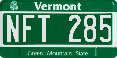 VT license plate NFT285