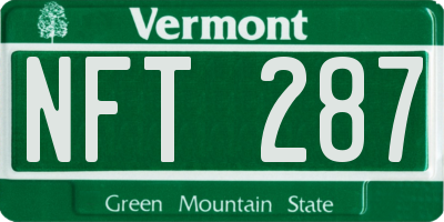 VT license plate NFT287