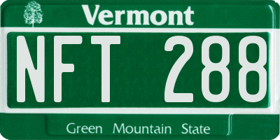 VT license plate NFT288