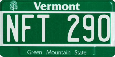 VT license plate NFT290
