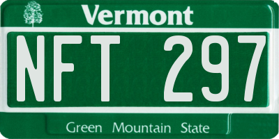 VT license plate NFT297
