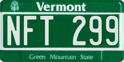 VT license plate NFT299