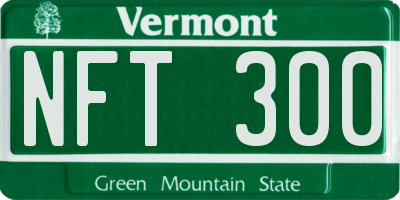 VT license plate NFT300