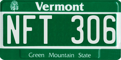 VT license plate NFT306