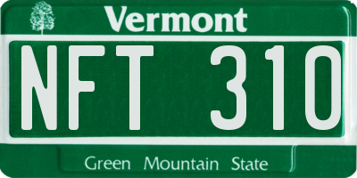 VT license plate NFT310