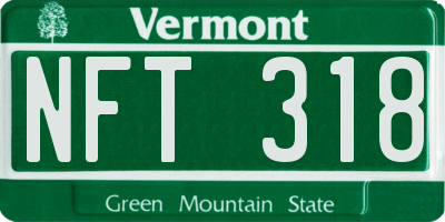 VT license plate NFT318