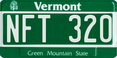VT license plate NFT320