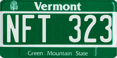 VT license plate NFT323