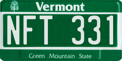 VT license plate NFT331