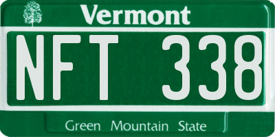 VT license plate NFT338