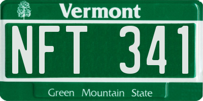 VT license plate NFT341