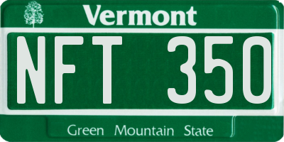 VT license plate NFT350