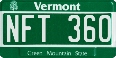 VT license plate NFT360