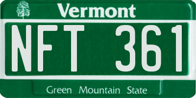 VT license plate NFT361