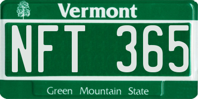 VT license plate NFT365