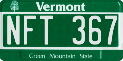 VT license plate NFT367