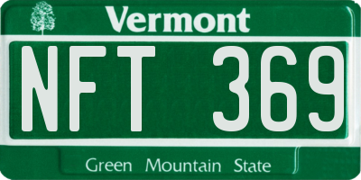 VT license plate NFT369