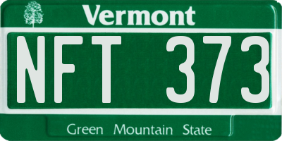 VT license plate NFT373