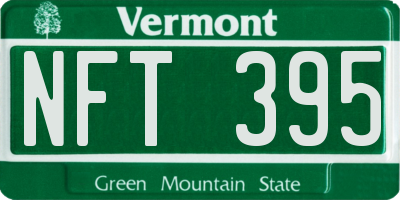 VT license plate NFT395