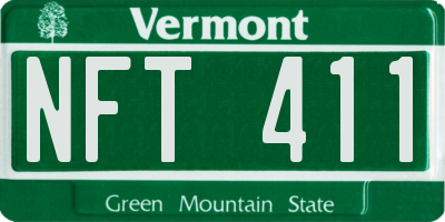 VT license plate NFT411