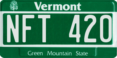 VT license plate NFT420