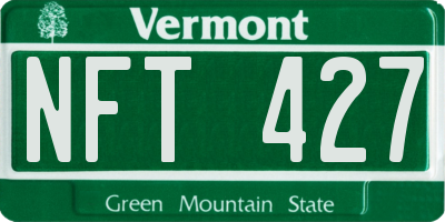 VT license plate NFT427