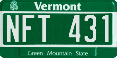 VT license plate NFT431