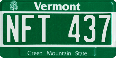 VT license plate NFT437