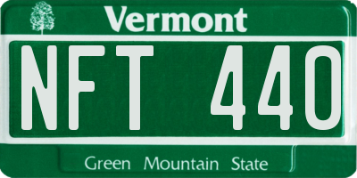 VT license plate NFT440