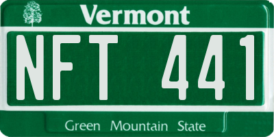 VT license plate NFT441