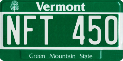 VT license plate NFT450