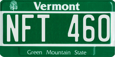 VT license plate NFT460