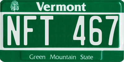 VT license plate NFT467