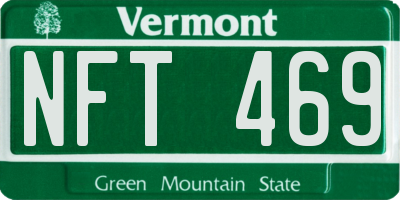 VT license plate NFT469
