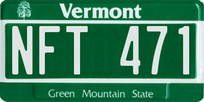 VT license plate NFT471