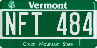 VT license plate NFT484