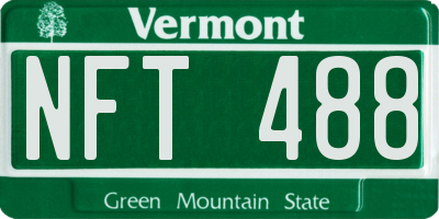 VT license plate NFT488