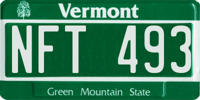 VT license plate NFT493