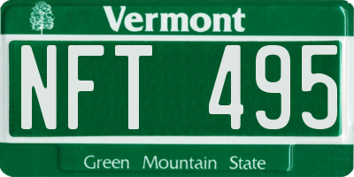 VT license plate NFT495