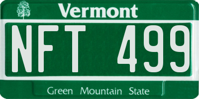 VT license plate NFT499