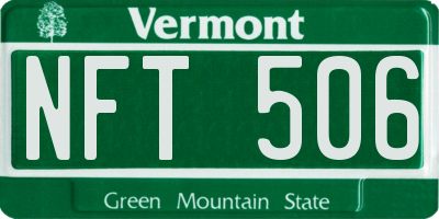 VT license plate NFT506