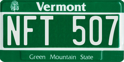 VT license plate NFT507