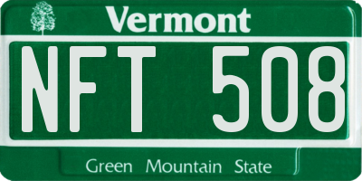 VT license plate NFT508
