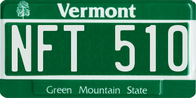 VT license plate NFT510
