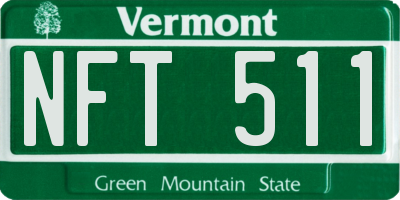 VT license plate NFT511