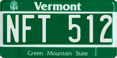 VT license plate NFT512
